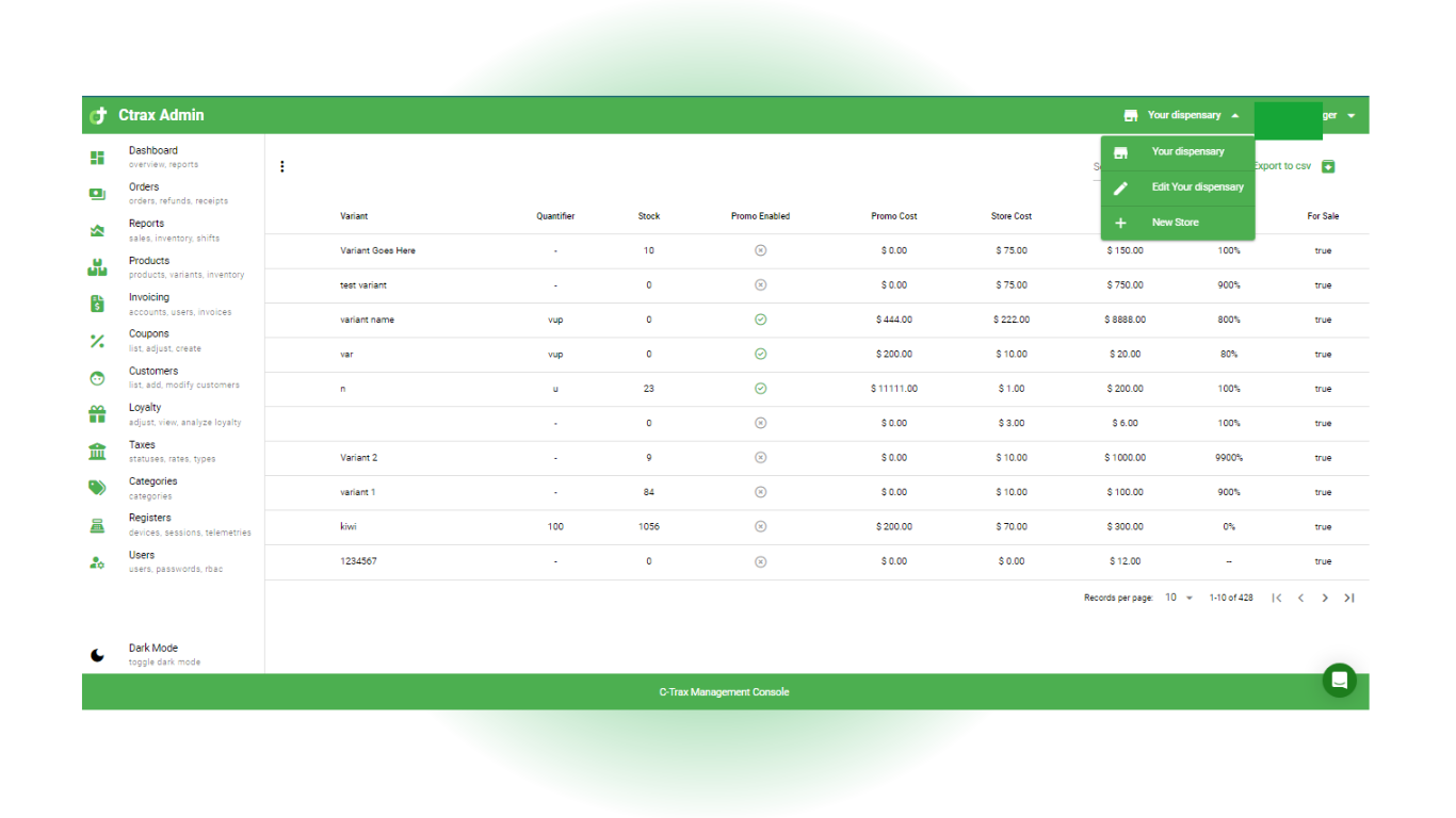 product management pos system